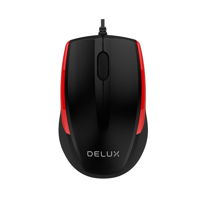 MOUSE DELUX, PC sau NB, cu fir, USB, optic, 1000 dpi, butoane/scroll 3/1, ,