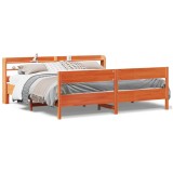 Cumpara ieftin Cadru de pat fara saltea, maro ceruit 180x200 cm lemn masiv pin