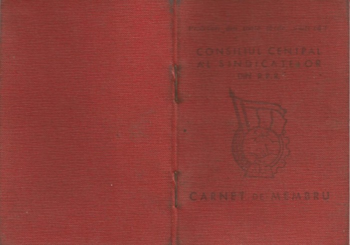 Romania, Carnet de membru Consiliul Central al Sindicatelor din R.P.R., 1964