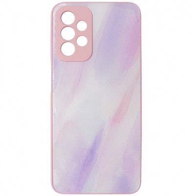 Husa tip capac spate silicon TPU roz + sticla multicolora pentru Samsung Galaxy A23, A23 5G foto