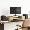 VidaXL Suport monitor cu depozitare, sonoma stejar, 70x27x15cm, lemn