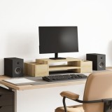 VidaXL Suport monitor cu depozitare, sonoma stejar, 70x27x15cm, lemn