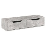 Cumpara ieftin Comoda suspendata masa de toaleta Alberto gri marmura 100x32.5x22 cm