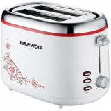 Prajitor de paine Daewoo DBT70TR, 900 W, design traditional, 2 felii, indicator luminos, carcasa CoolTouch, Alb