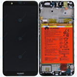 Huawei P smart (FIG-L31) Capac frontal al modulului de afișare + LCD + digitizer + baterie neagră 02351SVK 02351SVD 02351SVJ