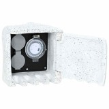 vidaXL Priză de grădină cu temporizator, piatră artificială
