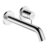 Cumpara ieftin Baterie lavoar cu montaj pe perete, Hansgrohe, Tecturis S, EcoSmart+, cu pipă de 22,5 cm, crom, 73351000