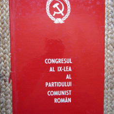 CONGRESUL AL IX-LEA AL PARTIDULUI COMUNIST ROMAN