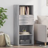 Gossi dulap inalt, gri sonoma, 50x42,5x124 cm, lemn prelucrat