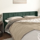 VidaXL Tăblie de pat cu aripioare verde &icirc;nchis 203x16x78/88 cm catifea