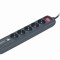 PRELUNGITOR GEMBIRD, Schuko x 5, conectare prin Schuko (T), USB x 2, cablu 1.5 m, 16 A, protectie copii, negru, &quot;SPG5-U2-5&quot; (timbru verde 0.18 lei)