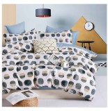 Cumpara ieftin Lenjerie pat dublu,bumbac finet,6 piese,cearceaf normal 220x240cm, cearceaf pilota 200x220cm, 2 fete de perna 50x70, 2 fete de perna 70x70-A1058