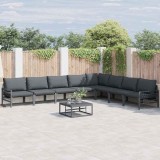 Cumpara ieftin Set de canapele pentru grădină 9 pcs Antracit Oțel