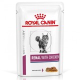 Royal Canin Renal with Chicken, hrana umeda pisica, 85 g