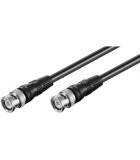 Cablu BNC tata - tata BNC 1m negru RG58 Goobay 50272
