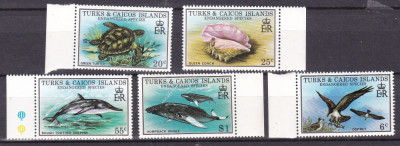 Turks Caicos 1979 fauna MI 425-429 MNH ww81 foto