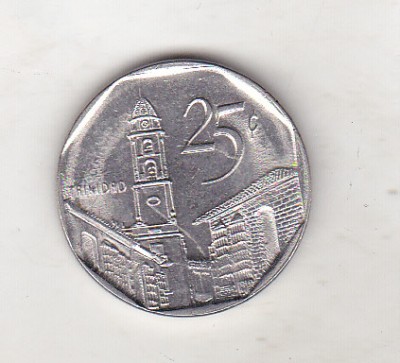 bnk mnd Cuba 25 centavos 2008 foto