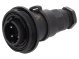Conector circular BULGIN PXV0749/P tată 4 pini 10A 277V IP68/IP69K 6-8mm