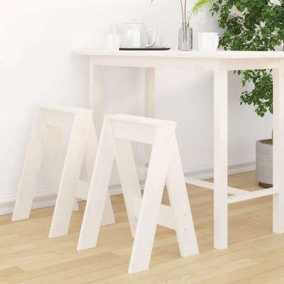 vidaXL Scaune, 2 buc., alb, 40x40x60 cm, lemn masiv de pin 823665 foto