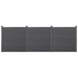 [neu.holz] Gard AAWP-9902, 183 x 531 cm, lemn/plastic, gri HausGarden Leisure