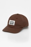 Levi&#039;s șapcă de baseball din bumbac culoarea maro, cu imprimeu, 000A9-0010
