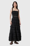 AllSaints fustă TALIA culoarea negru, maxi, evazați, W041RC