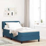 vidaXL Pat cu saltea cu arcuri Gri &icirc;nchis 80x200 cm Catifea cu saltea