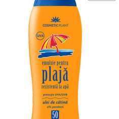 Emulsie plajă rezistentă la apă SPF50, 200ml, Cosmetic Plant Plaja