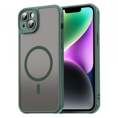 Husa MagSafe pentru Apple iPhone 14 Plus, Techsuit, HaloFrost II, Verde foto