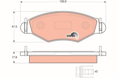 TRW GDB1500 COTEC set placute frana,frana disc