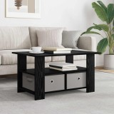 vidaXL Masă de cafea Stejar Negru 77 x 55 x 42 cm Lemn compozit 8000413