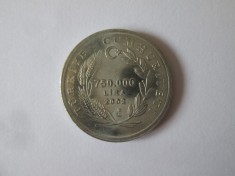 Turcia 750000 Lira 2002 UNC moneda comemorativă FAO