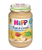 Piure HiPP din cereale, mere si banane,190 g