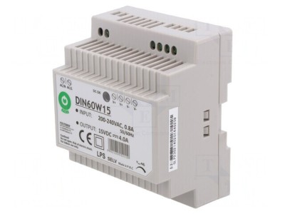 Alimentator Pulsatoriu DIN 60W 15V 4A foto