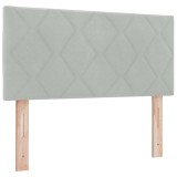 vidaXL Tăblie LED cu headboard Gri deschis 90 cm Piele artificială 3338194