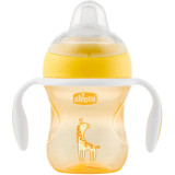 Chicco Transition Cup Yellow ceasca cu m&acirc;nere 4 m+ 200 ml