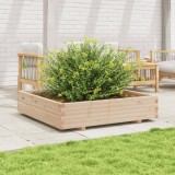 vidaXL Jardinieră de grădină, 110x110x26,5 cm, lemn masiv de pin