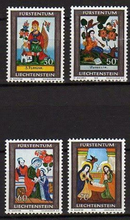 Liechtenstein 1974 - Craciun, serie neuzata