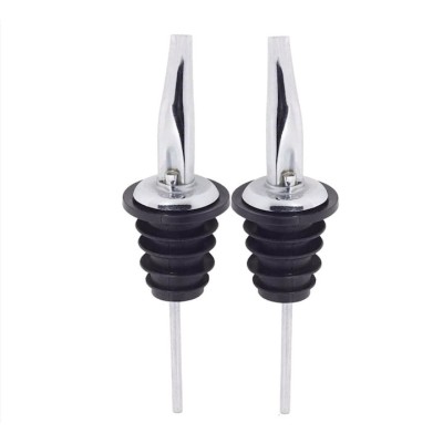 Set 2x Dop cu picurator pentru bauturi, otel inoxidabil, 10.8 x 2.9 cm, negru foto
