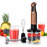 Cumpara ieftin Set Blender de mana 4 in 1 Mix Master 30XQB, Lama din Otel inoxidabil, 1000W, 6 Viteze, 15000 Rpm/min, Rose Gold