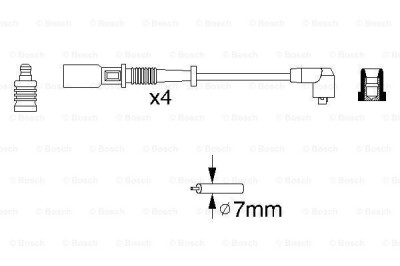 BOSCH 0 986 356 754 Set cablaj aprinder foto