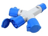 Splitter de putere Goobay IEC 60309 2P E soclu și mufă cod 76237