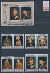 QU AITI STATE IN HADHRAMAUT - 1967 , ARTA , PICTURA ,CRANACH COLITA + SERIE MNH