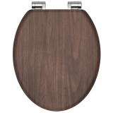 SCH&Uuml;TTE Scaun de toaletă cu &icirc;nchidere silențioasă DARK WOOD, MDF