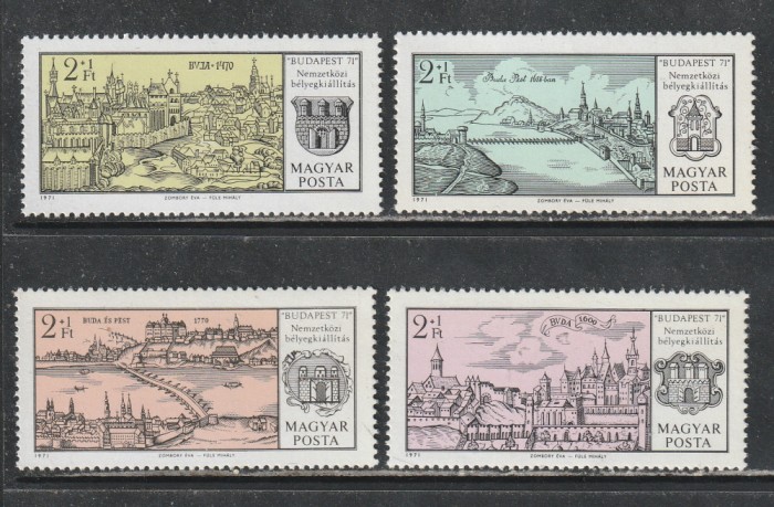 Ungaria 1971 - Expozitia Filatelica &quot;Budapest &#039;71&quot; 4v MNH