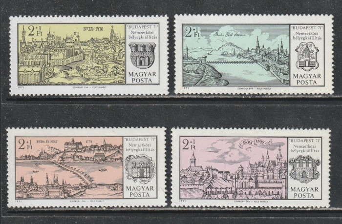 Ungaria 1971 - Expozitia Filatelica &quot;Budapest &#039;71&quot; 4v MNH