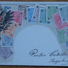 Uniunea Postala Universala , Austria , circulata in Bucuresti , embosata ,1904
