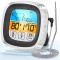 Termometru Digital de Bucatarie/Cuptor, Citire 1 Secunda, Sonda Inox, Timer si Alarma, Magnetic, Ecran Tactil LCD, 8 Preseturi Carne, Argintiu