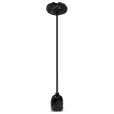 Pendul tavan soclu e27 portelan - negru, Oem