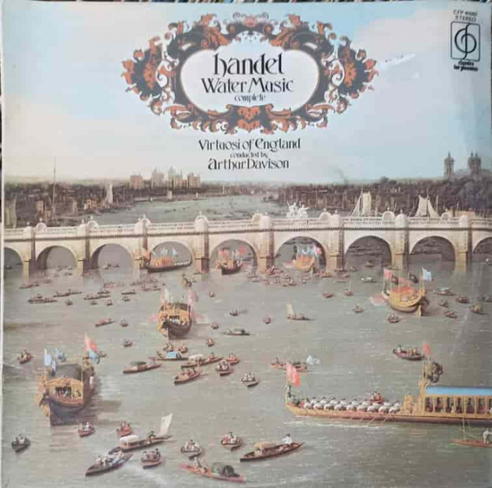 Disc vinil, LP. Water Music (Complete)-Handel, Virtuosi Of England Conducted By Arthur Davison